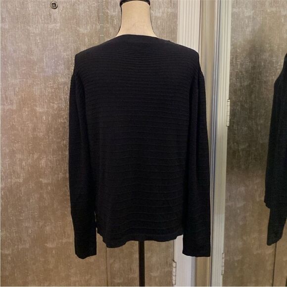 Escada Black Cardigan Sweater Versatile Knit, L - Picture 7 of 11